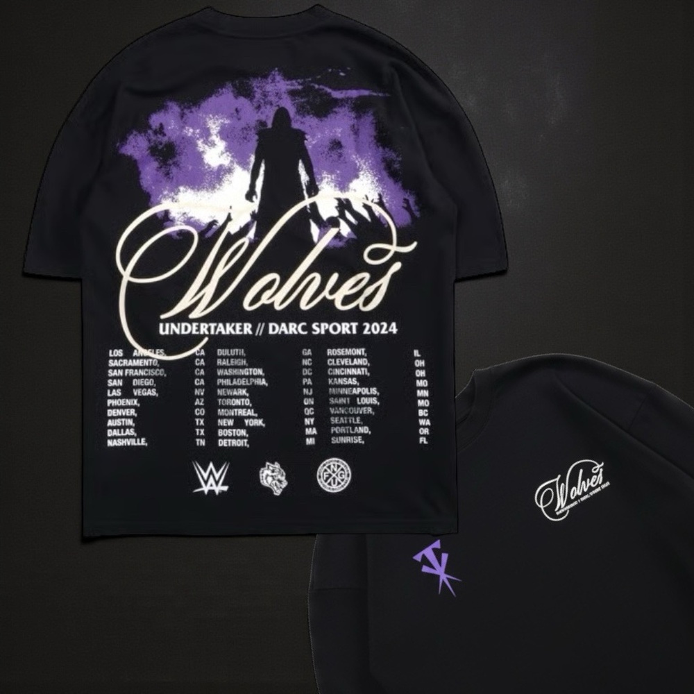 Darc Sport Black and Purple Wolves Short Sleeve Tee